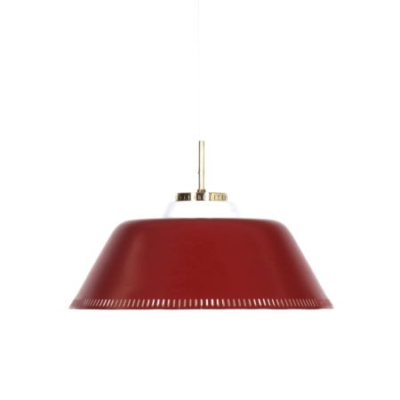 Red Danish Hanging Lamp by Bent Karlby for Lyfa, 1960s