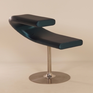 Innovation C Chair by Fredrik Mattson for Blå Station, 2000s &#8211; Blue Satin Fabric