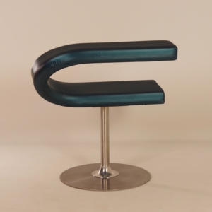 Innovation C Chair by Fredrik Mattson for Blå Station, 2000s &#8211; Blue Satin Fabric