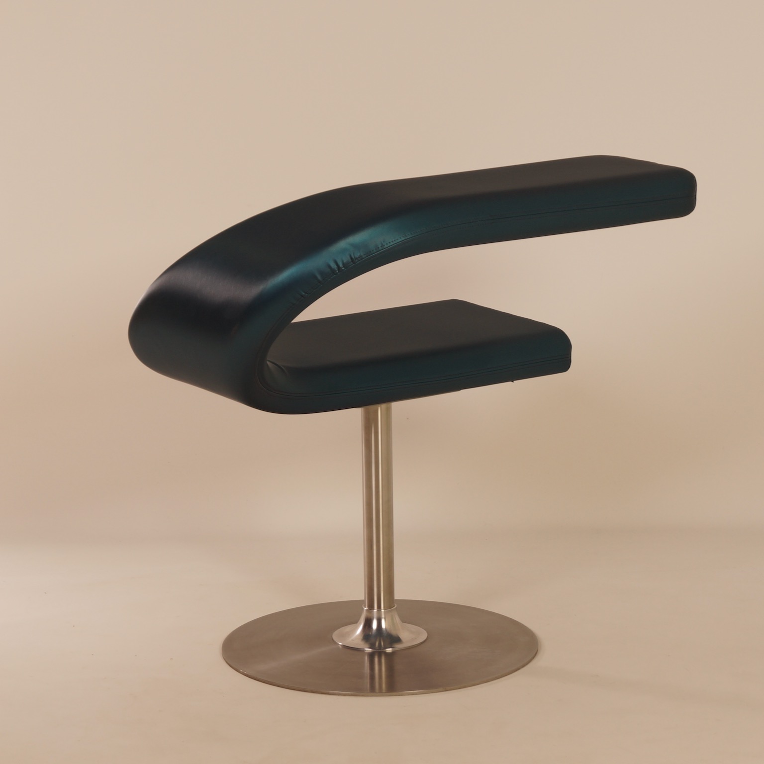 Innovation C Chair by Fredrik Mattson for Blå Station, 2000s – Blue Satin Fabric