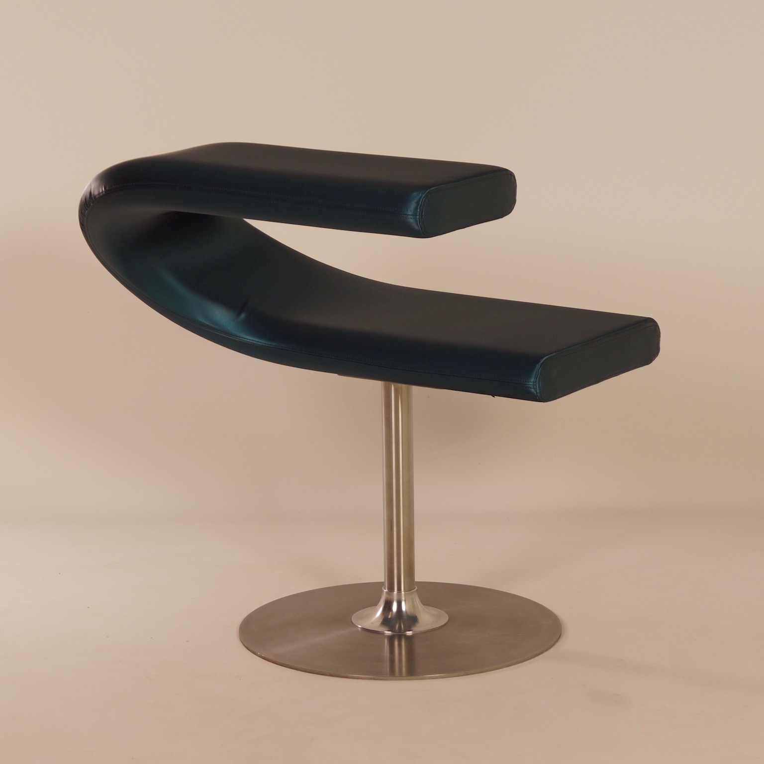 Innovation C Chair by Fredrik Mattson for Blå Station, 2000s – Blue Satin Fabric
