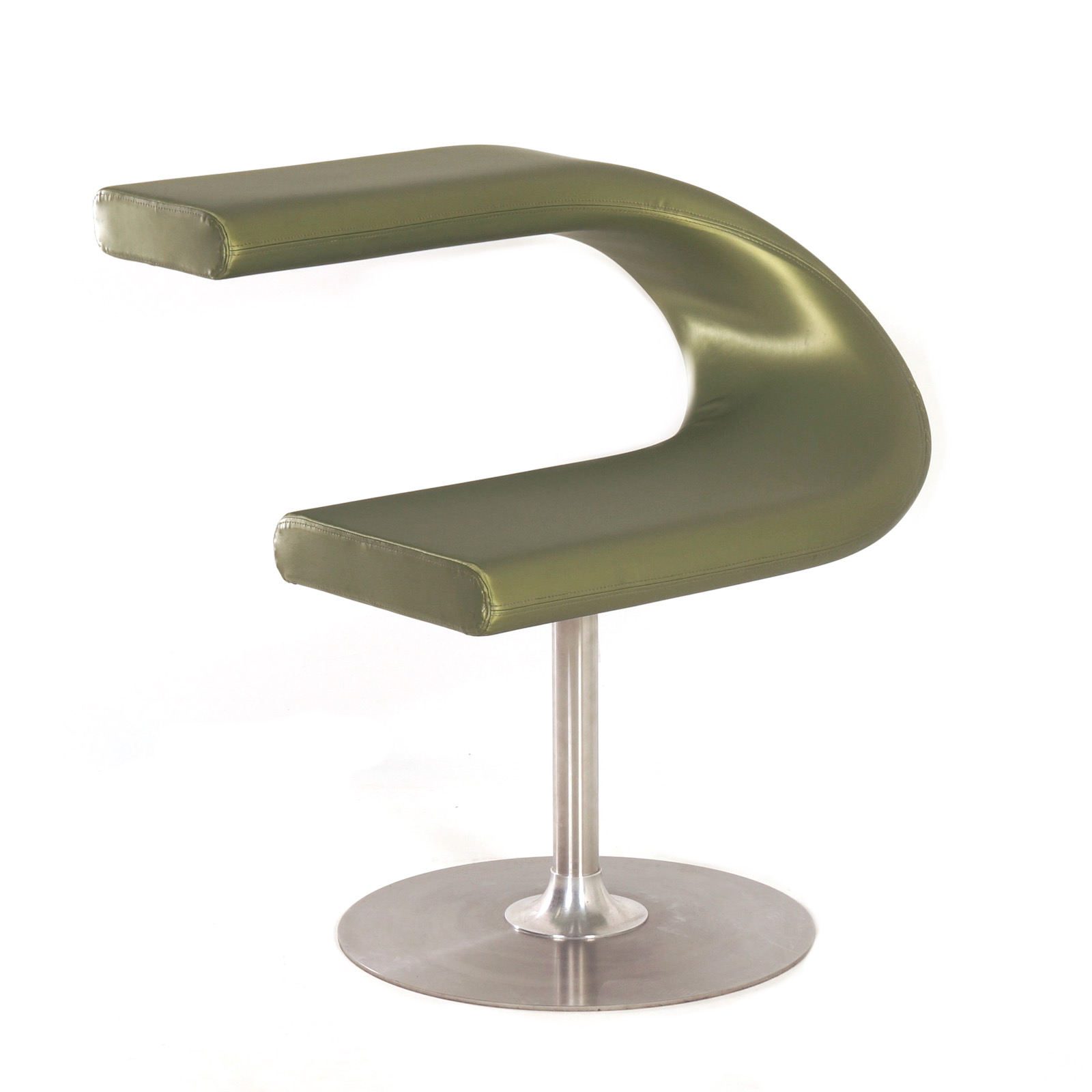 Innovation C Chair by Fredrik Mattson for Blå Station, 2000s &#8211; Green Satin Fabric
