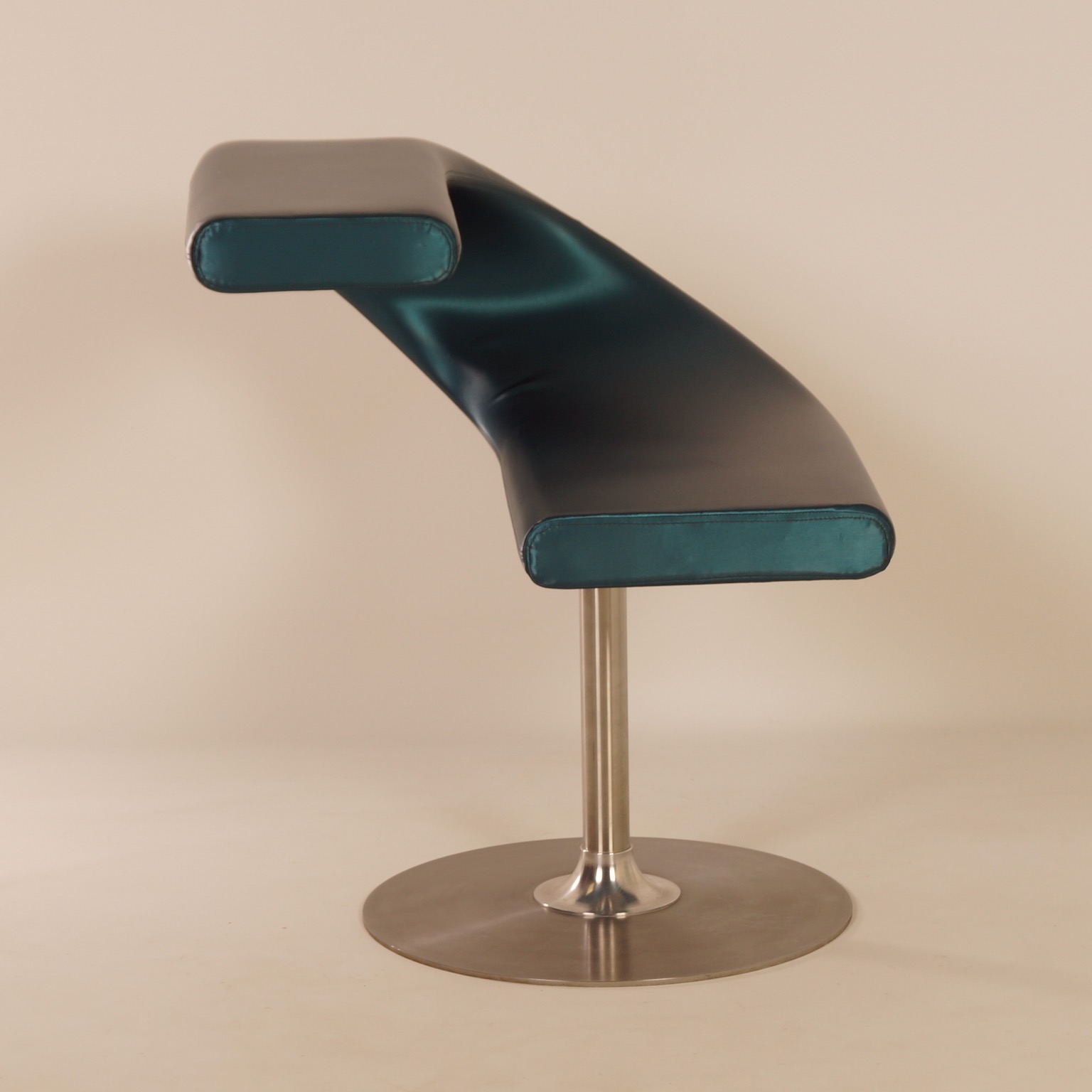 Innovation C Chair by Fredrik Mattson for Blå Station, 2000s – Blue Satin Fabric