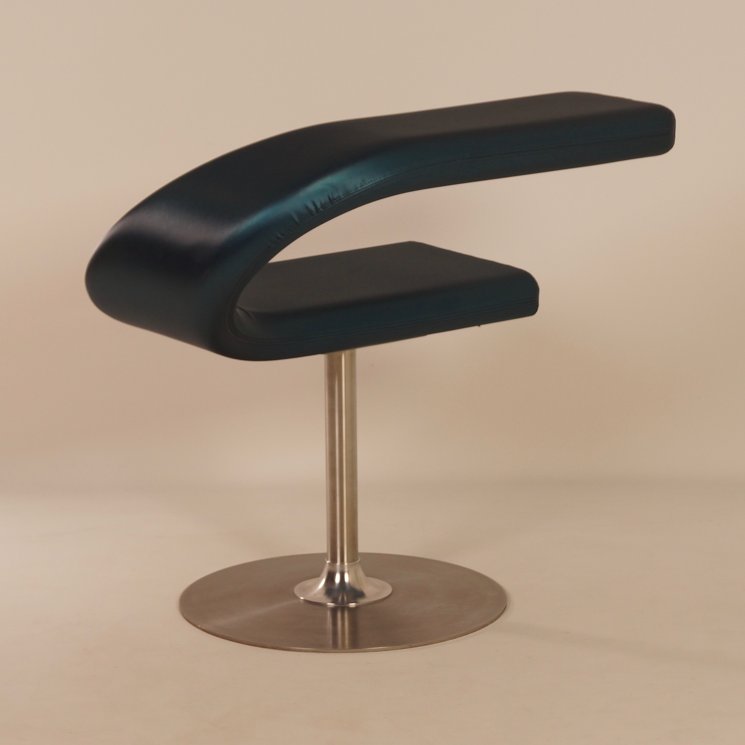 Innovation C Chair by Fredrik Mattson for Blå Station, 2000s – Blue Satin Fabric