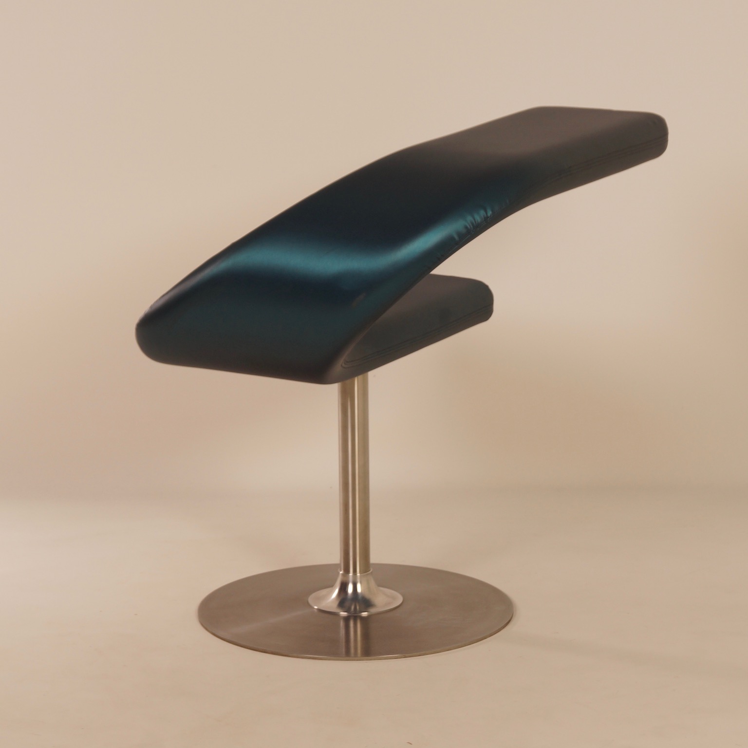 Innovation C Chair by Fredrik Mattson for Blå Station, 2000s – Blue Satin Fabric