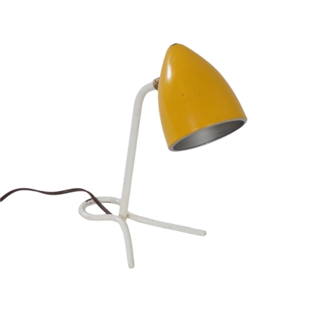 Yellow Desk or Wall Lamp by Busquet for Hala, 1950s