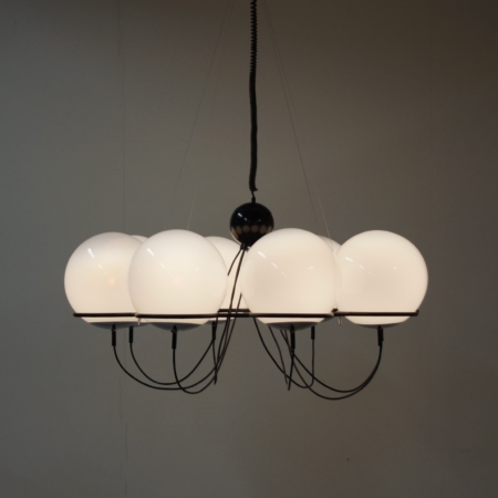 Saturnus Chandelier with Morning Mists by Raak, 1970s &#8211; 120 cm