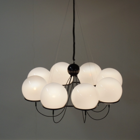 Saturnus Chandelier with Morning Mists by Raak, 1970s &#8211; 120 cm