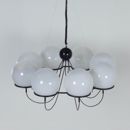 Saturnus Chandelier with Morning Mists by Raak, 1970s &#8211; 120 cm