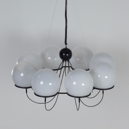 Saturnus Chandelier with Morning Mists by Raak, 1970s &#8211; 120 cm