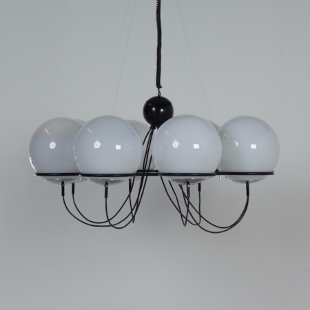 Saturnus Chandelier with Morning Mists by Raak, 1970s &#8211; 120 cm