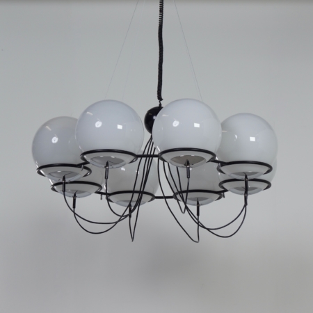 Saturnus Chandelier with Morning Mists by Raak, 1970s &#8211; 120 cm