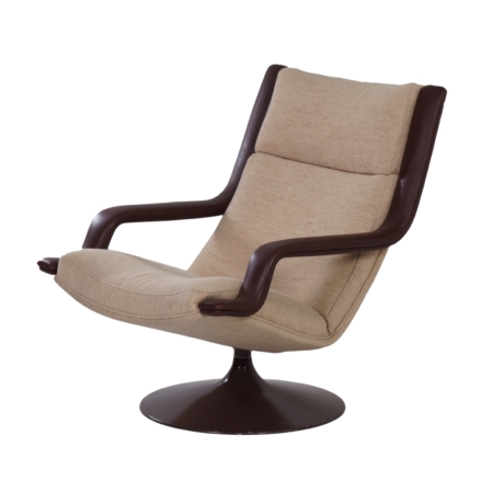 Brown F140 Swivel Chair by Geoffrey Harcourt for Artifort in 1970s