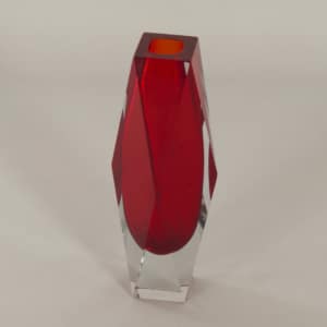 Red Murano Sommerso Vase by Luigi Mandruzzato, 1960s &#8211; 30 cm