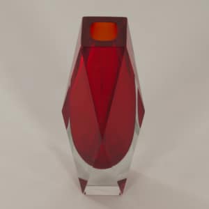 Red Murano Sommerso Vase by Luigi Mandruzzato, 1960s &#8211; 30 cm