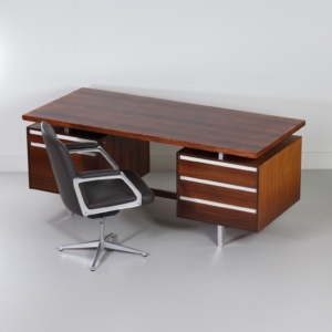 Rosewood Executive Desk by Kho Liang Ie for Fristho, 1956