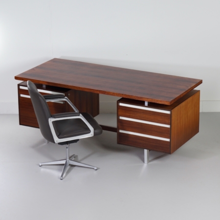 Rosewood Executive Desk by Kho Liang Ie for Fristho, 1956