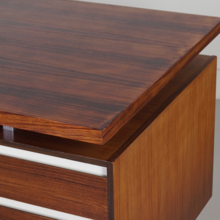 Rosewood Executive Desk by Kho Liang Ie for Fristho, 1956