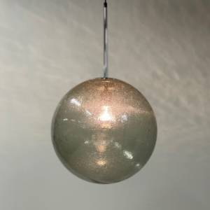 Pair Hanging Lamps in Bubble Glass by Peill &#038; Putzler, 1970s