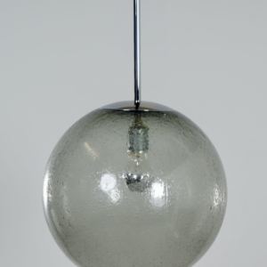 Pair Hanging Lamps in Bubble Glass by Peill &#038; Putzler, 1970s
