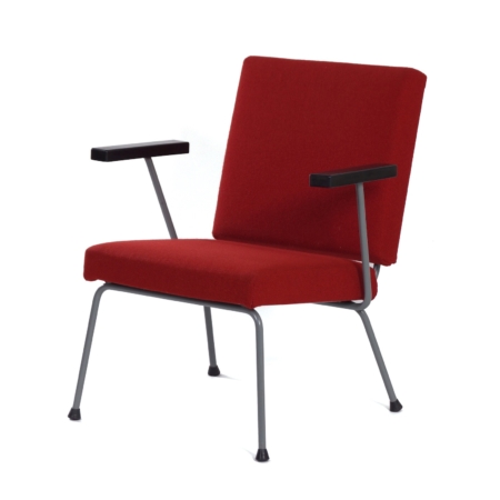 Red  1401 Armchair by Wim Rietveld for Gispen, 1950s