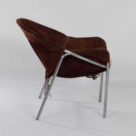 Danish Sling Chair by Erik Ole Jørgensen for Bovirke, 1953 | Brown Suede