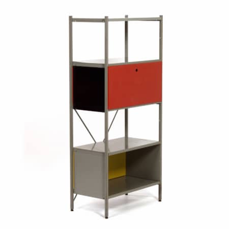 Model 663 Cabinet by Wim Rietveld for Gispen, 1950s (3) - Red, Black, Yellow
