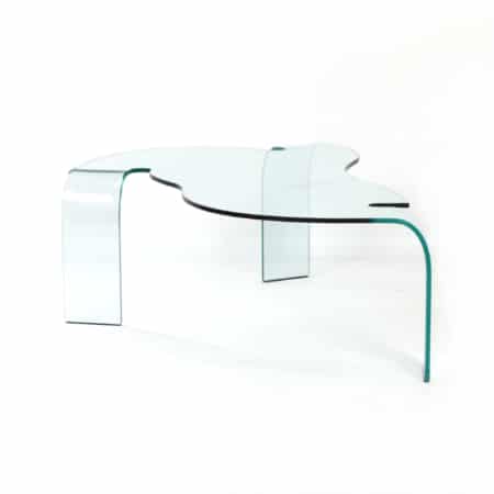 Glass Coffee Table by Hans von Klier for Fiam Italy, 1990s