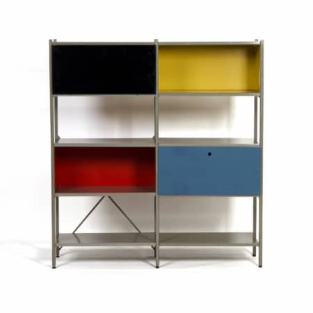 Model 663 Cabinet by Wim Rietveld for Gispen, 1950s (1) – Yellow, Black, Red and Blue