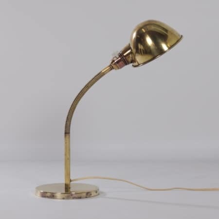 Bronzed Copper Desk Lamp Model No. 15 by H. Busquet for Hala, 1930s