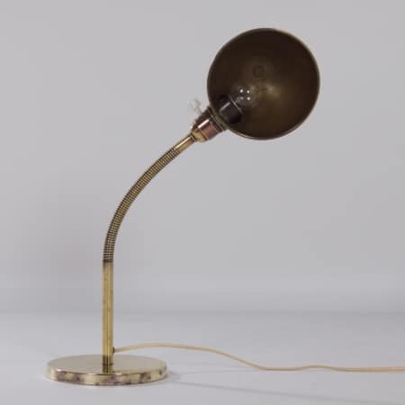 Bronzed Copper Desk Lamp Model No. 15 by H. Busquet for Hala, 1930s