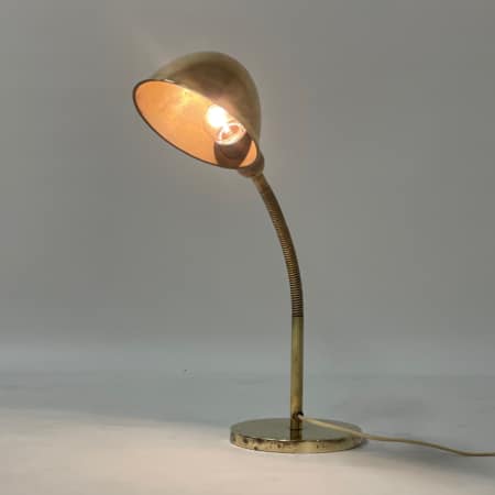 Bronzed Copper Desk Lamp Model No. 15 by H. Busquet for Hala, 1930s