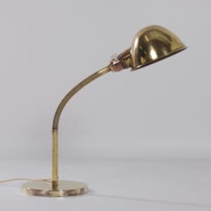 Bronzed Copper Desk Lamp Model No. 15 by H. Busquet for Hala, 1930s