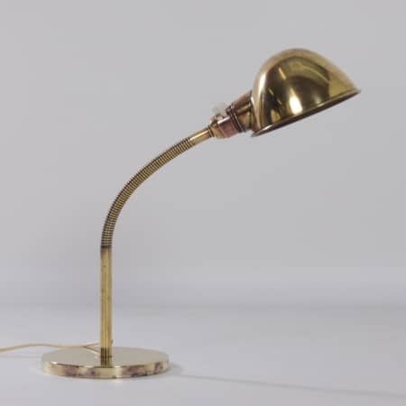 Bronzed Copper Desk Lamp Model No. 15 by H. Busquet for Hala, 1930s