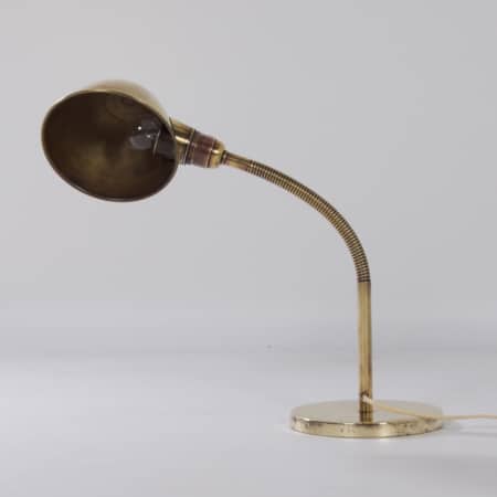 Bronzed Copper Desk Lamp Model No. 15 by H. Busquet for Hala, 1930s