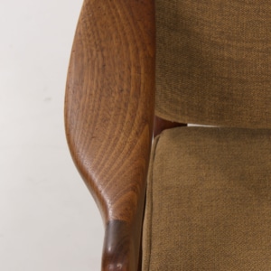 Organic Teak Easy Chair with High Back by The Ster, 1960s