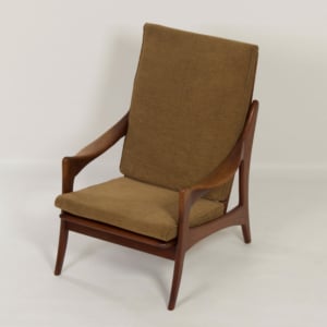 Organic Teak Easy Chair with High Back by The Ster, 1960s