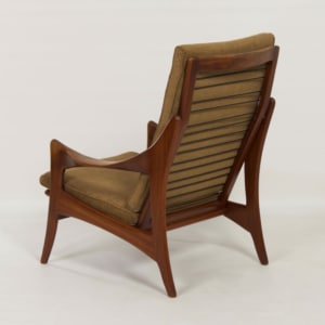 Organic Teak Easy Chair with High Back by The Ster, 1960s