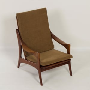 Organic Teak Easy Chair with High Back by The Ster, 1960s