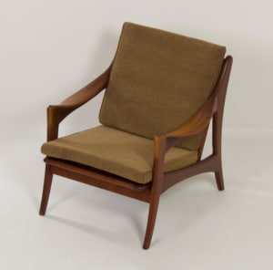 Organic Teak Easy Chair with Low Back by De Ster, 1960s