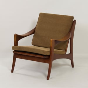 Organic Teak Easy Chair with Low Back by De Ster, 1960s