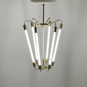Bauhaus TL Pendant KH 620 in Brass by the Technische Unie, 1950s