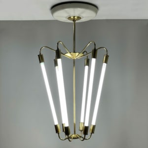 Bauhaus TL Pendant KH 620 in Brass by the Technische Unie, 1950s