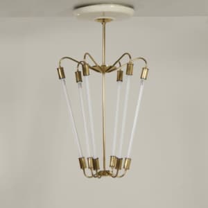 Bauhaus TL Pendant KH 620 in Brass by the Technische Unie, 1950s