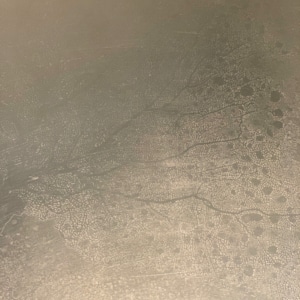 Coffee Table with Etched Metal Top by Heinz Lilienthal, 1970s