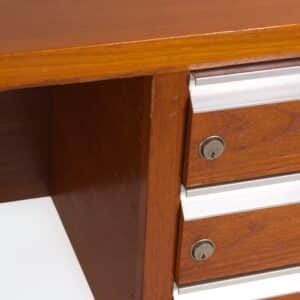Vintage Mahogany executive desk &#8211; 1970s design, 180&#215;80 cm, extendable top