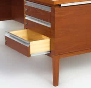 Vintage Mahogany executive desk &#8211; 1970s design, 180&#215;80 cm, extendable top