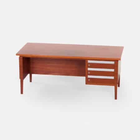 Vintage Mahogany executive desk - 1970s design, 180x80 cm, extendable top