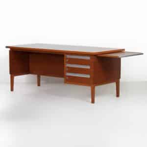 Vintage Mahogany executive desk &#8211; 1970s design, 180&#215;80 cm, extendable top