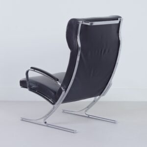 Berlin Lounge Chair with Footstool by Meinhard von Gerkan for Walter Knoll, 1970s